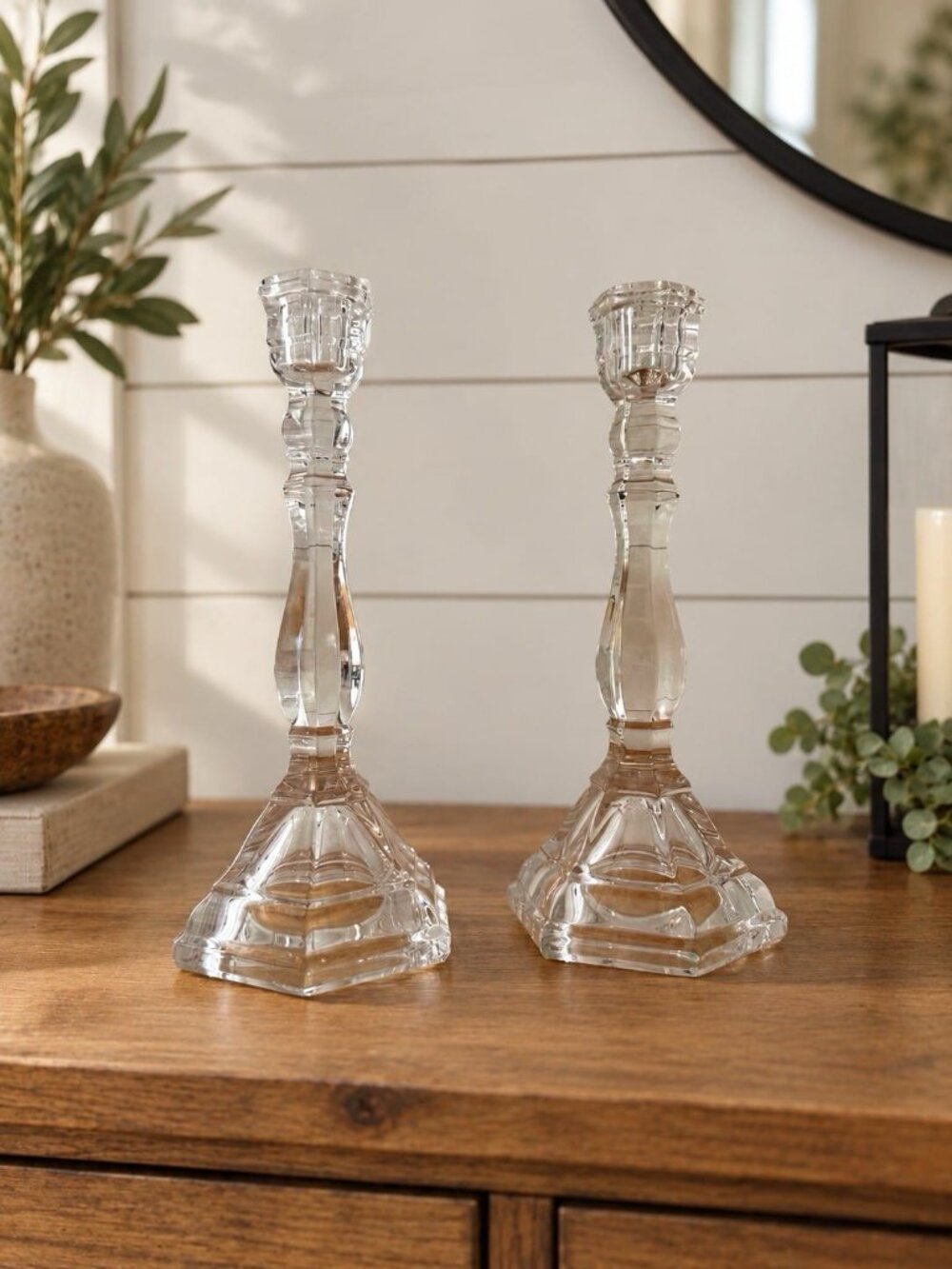 Vintage Tiffany & Co. Crystal Candlestick Holders – Signed Pair